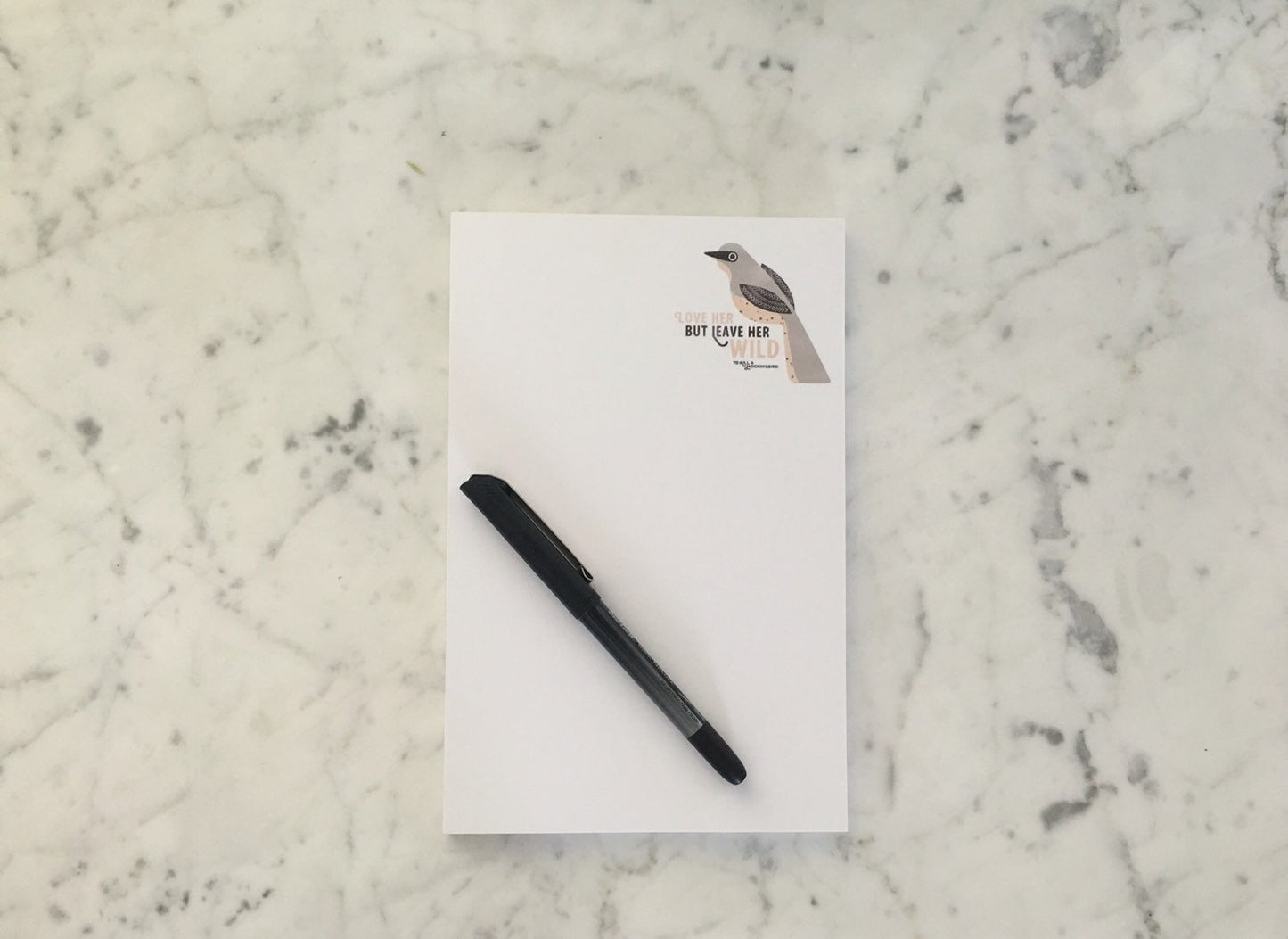 Notepad - Mockingbird, Cute Gift for Her, Personalized Notepad, Mockingbird Art, Custom Stationery, Hand Drawn Art