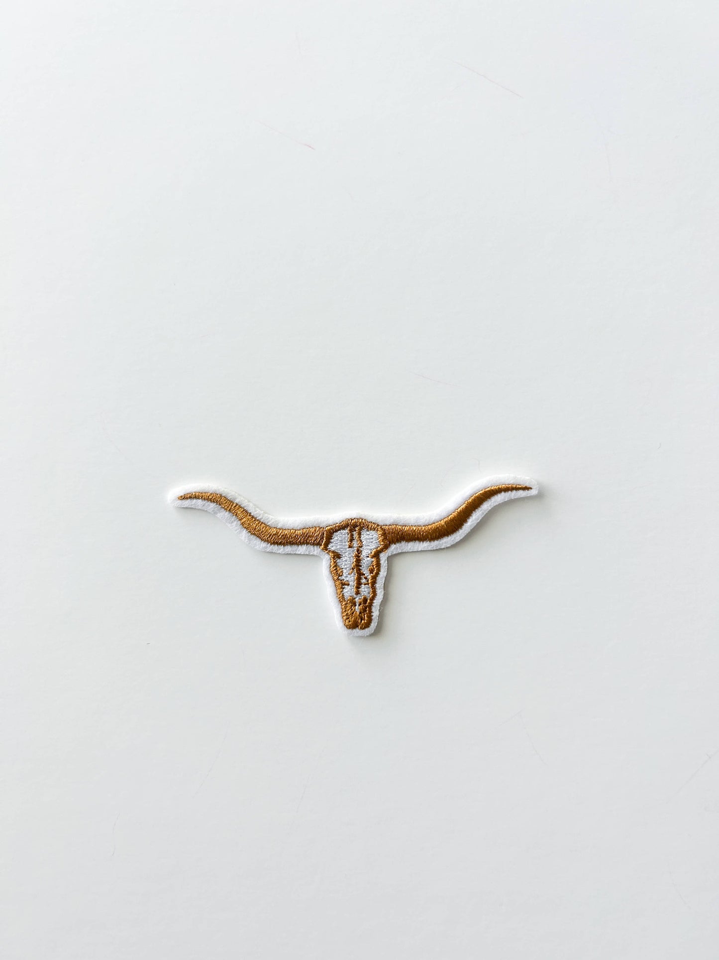 3 Inch Longhorn Embroidered Iron on Patch