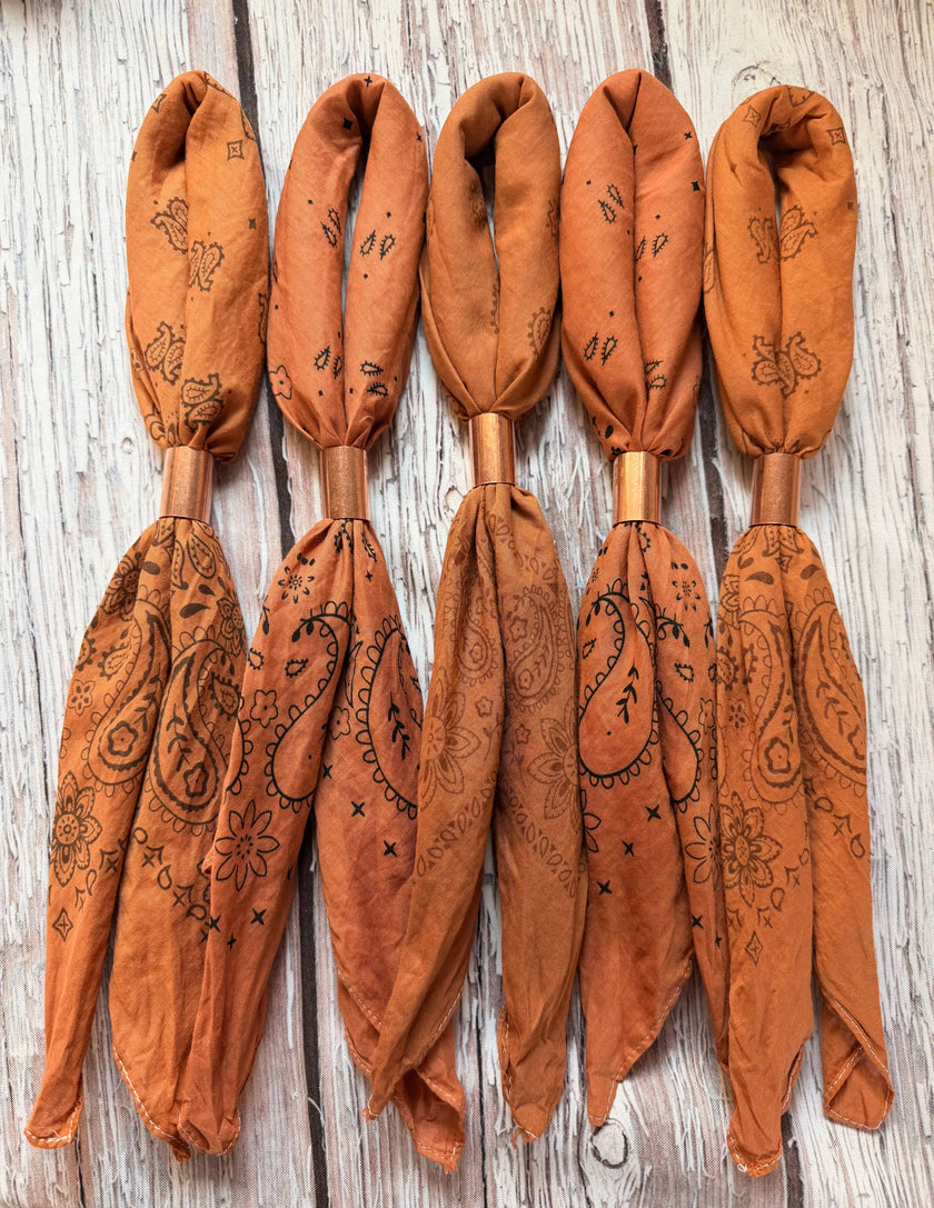 Burnt Orange Bandanas 