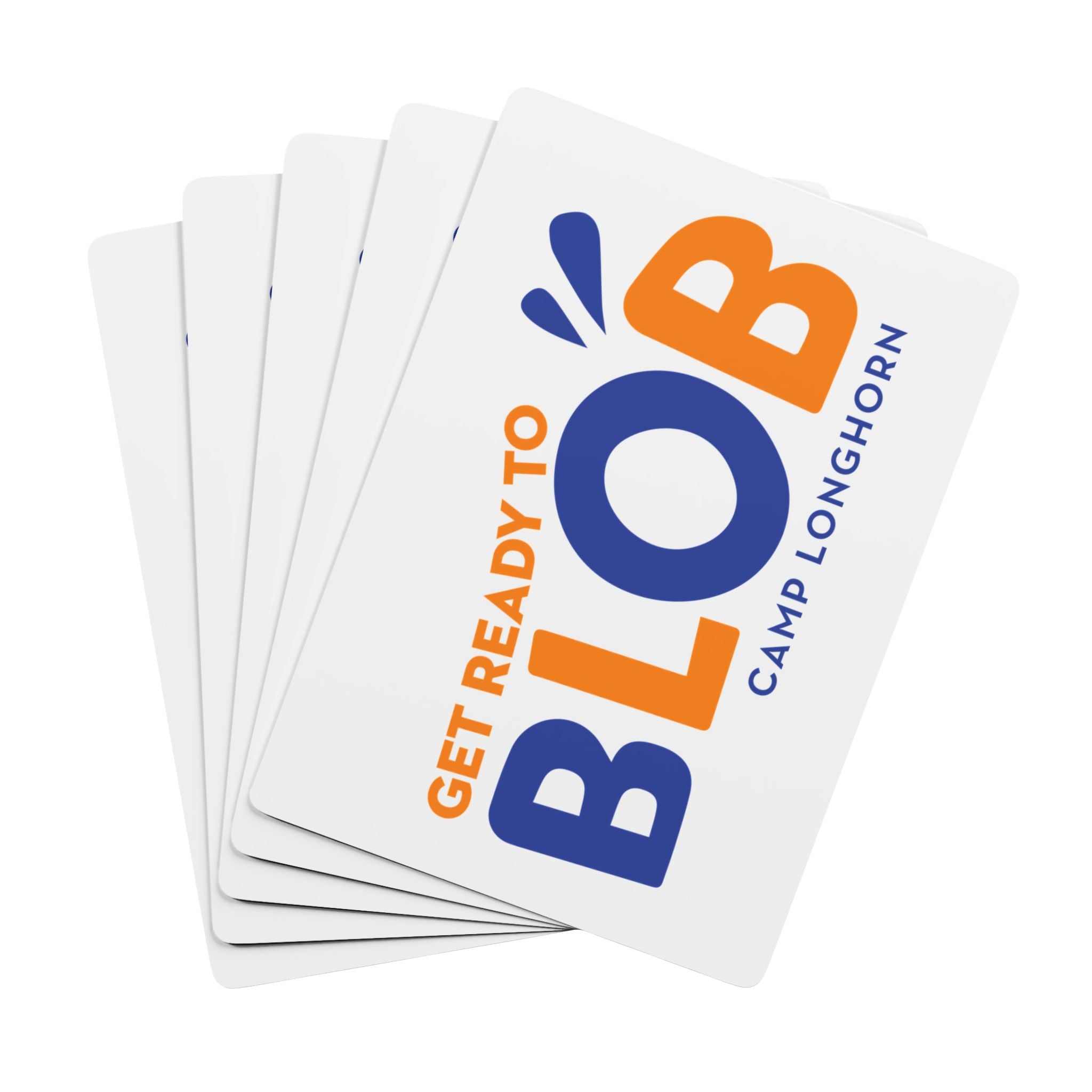 Camp Longhorn 'Get Ready to Blob' Poker Playing Cards — Custom Camp Logo Deck