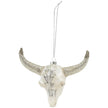 Bull Skull Glass Ornament