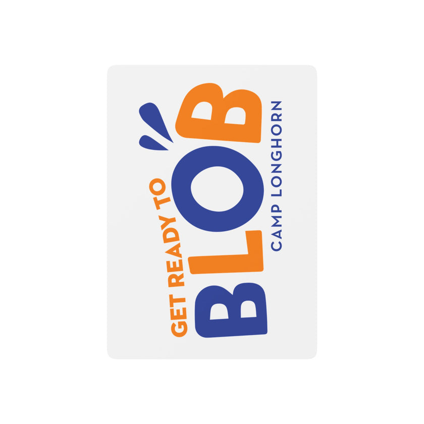 Camp Longhorn 'Get Ready to Blob' Poker Playing Cards — Custom Camp Logo Deck