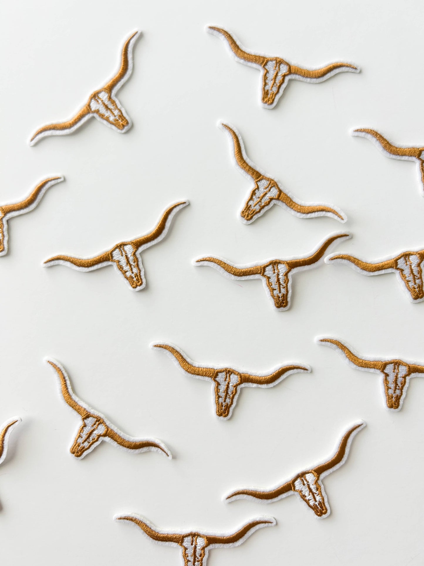 3 Inch Longhorn Embroidered Iron on Patch