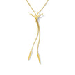 Longhorn Bolo Tie Necklace | 14k Gold Plated Western Longhorn Necklace