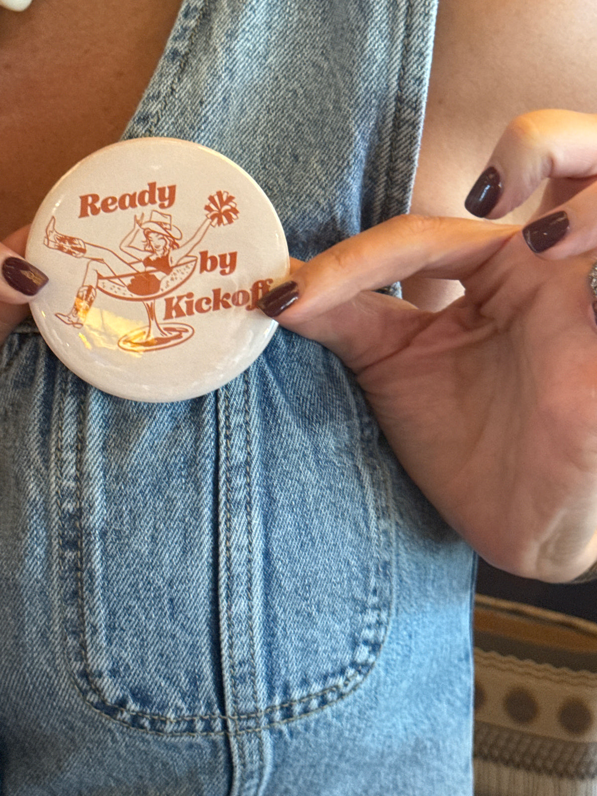 Burnt Orange Game Day Buttons