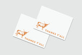 Longhorn Thanks Y'all Notecards
