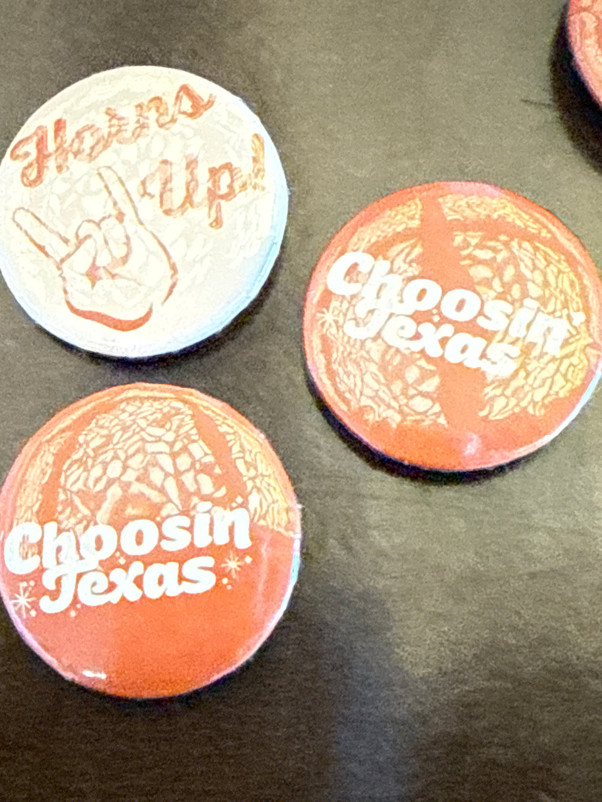 Burnt Orange Game Day Buttons