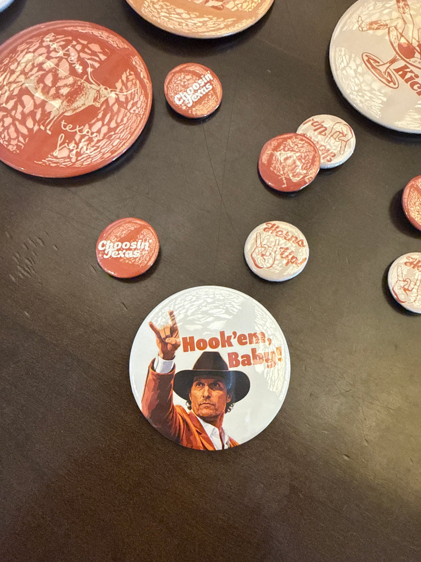 Burnt Orange Game Day Buttons