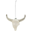 Bull Skull Glass Ornament