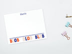 Personalized Camp Stationery - Camp Longhorn Blob Note Cards