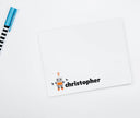 Personalized Flat Note Cards - Robot, Custom Note Cards, Kids Stationery, Kids Thank You Notes, Kid Gift, Birthday Gift