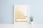 Fruits of the Spirit Gold Foil Print