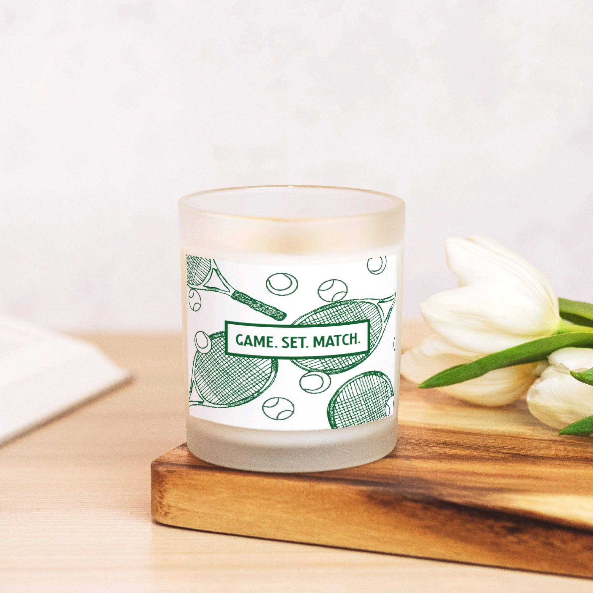 Candle Frosted Glass (Hand Poured 11 oz)