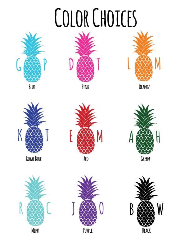 Personalized Note Cards Pineapple Monogram, Personalized Stationery Monogram Note Cards Gift for Her Birthday Graduation Gift Monogram Gift