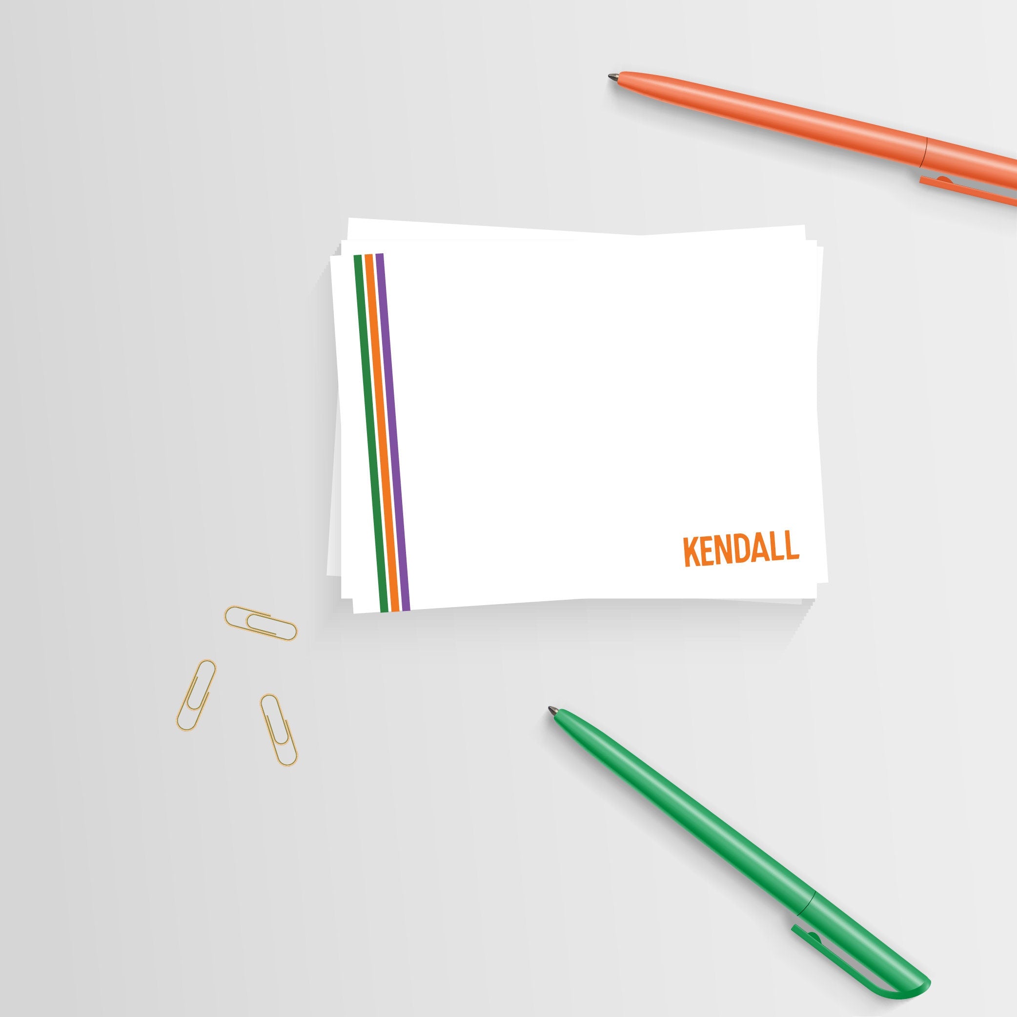 Personalized Camp Stationery - Camp Waldemar Stripes