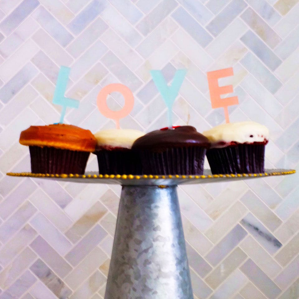 LOVE Cupcake Topper