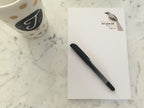 Notepad - Mockingbird, Cute Gift for Her, Personalized Notepad, Mockingbird Art, Custom Stationery, Hand Drawn Art