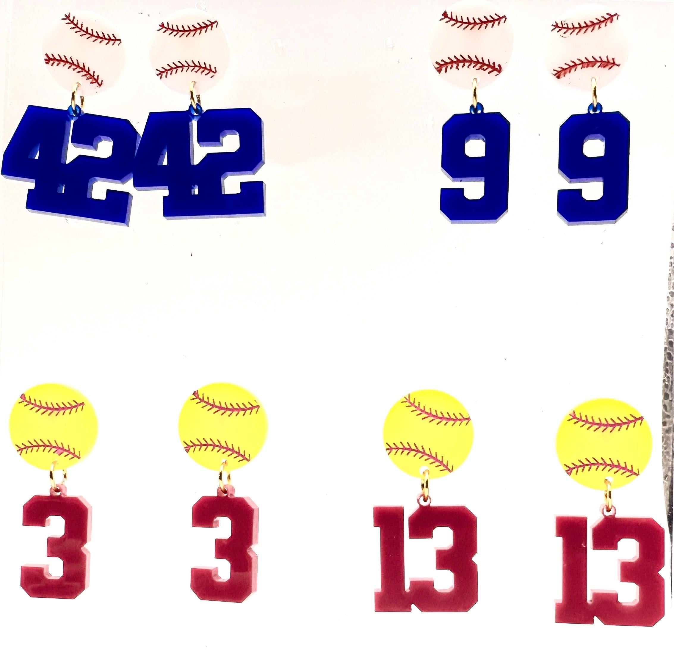 Custom Number Spirit Earrings