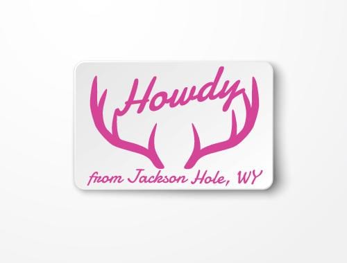 Personalized Howdy Antler Notecards