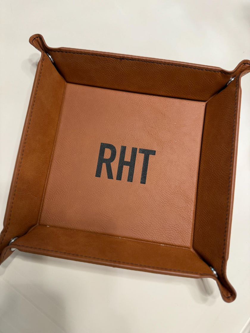 Personalized Leather Tray