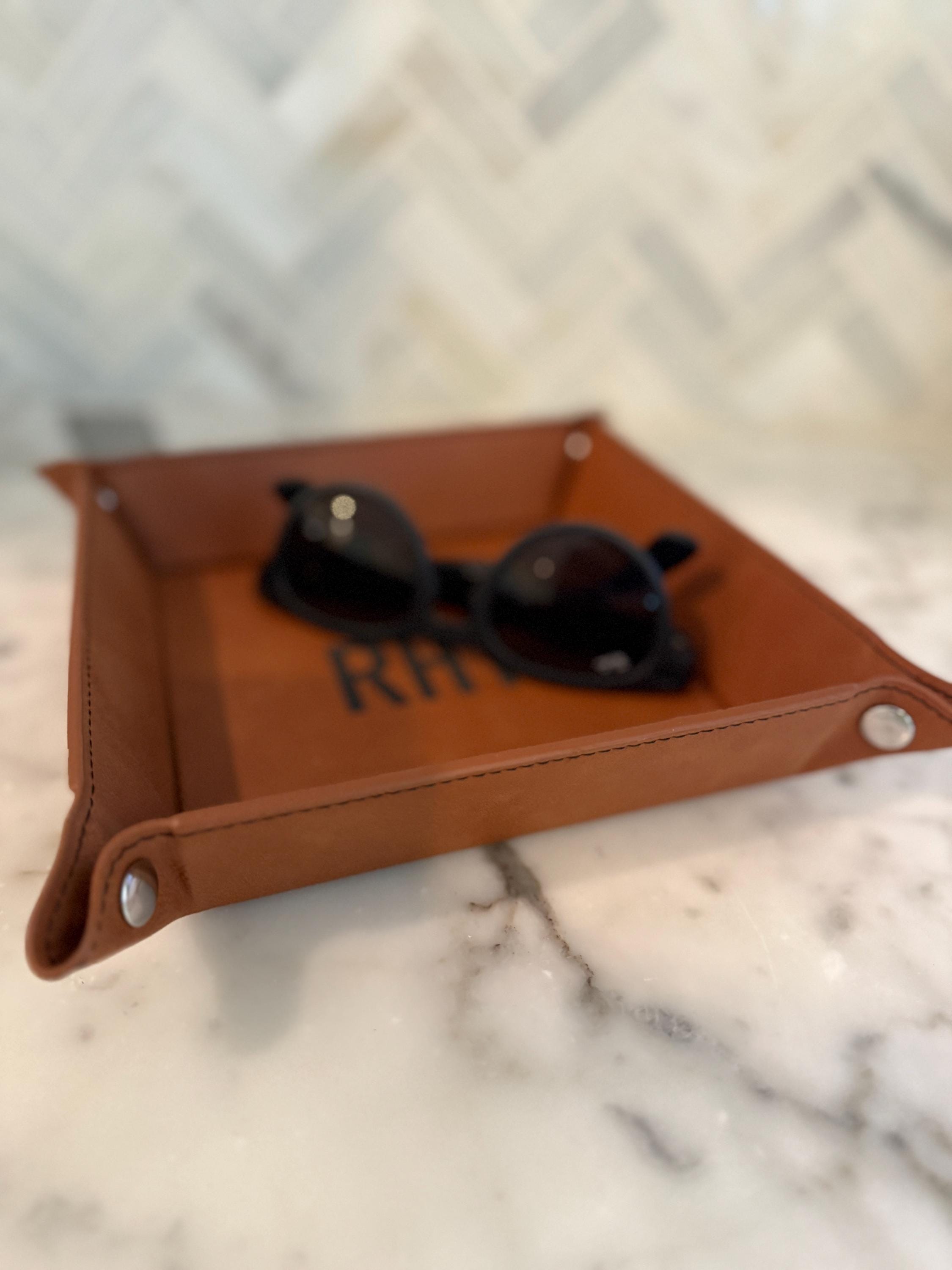 Personalized Leather Tray
