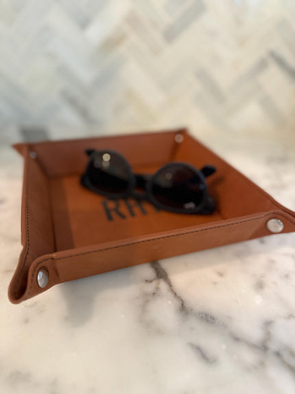 Personalized Leather Tray