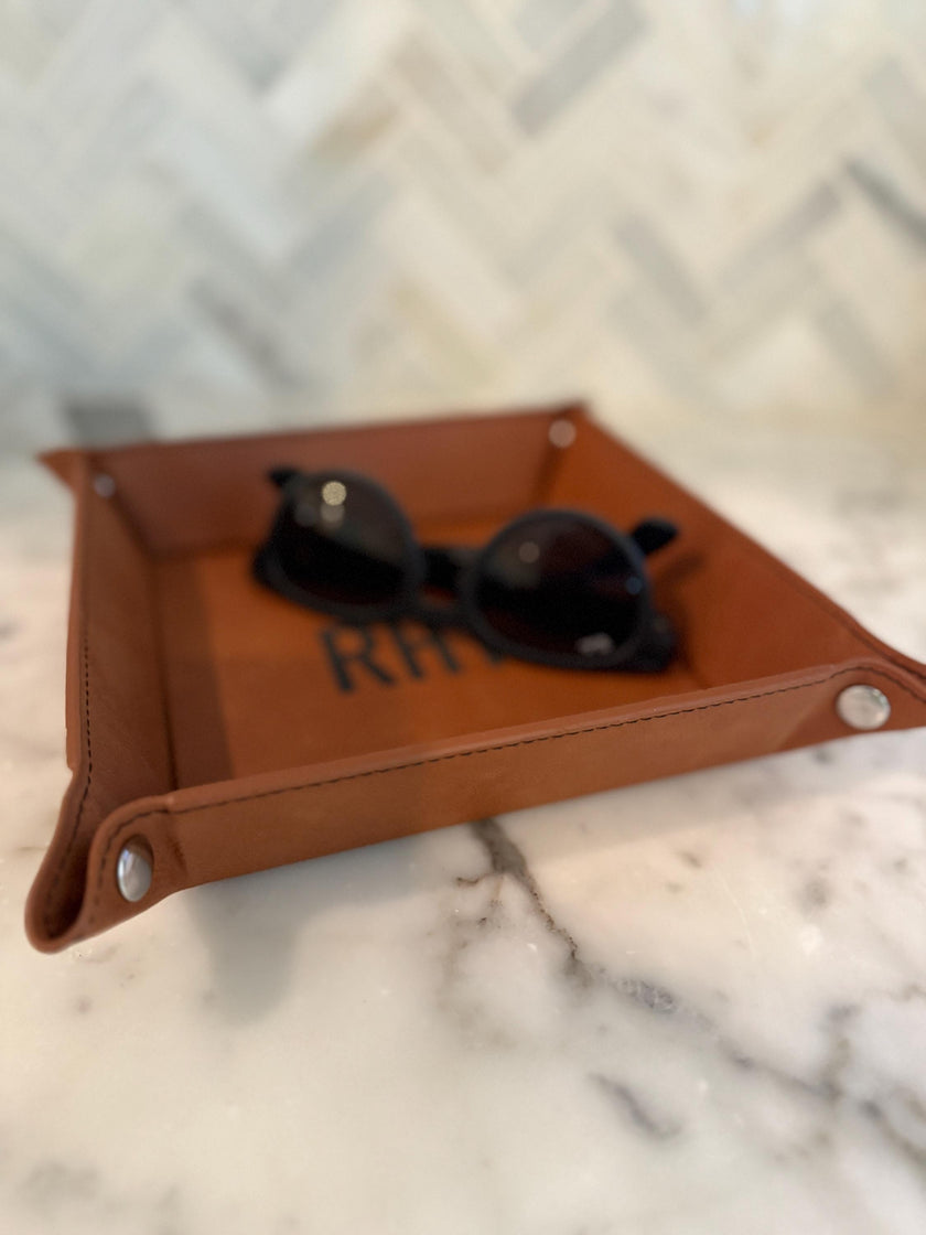 Personalized Leather Tray