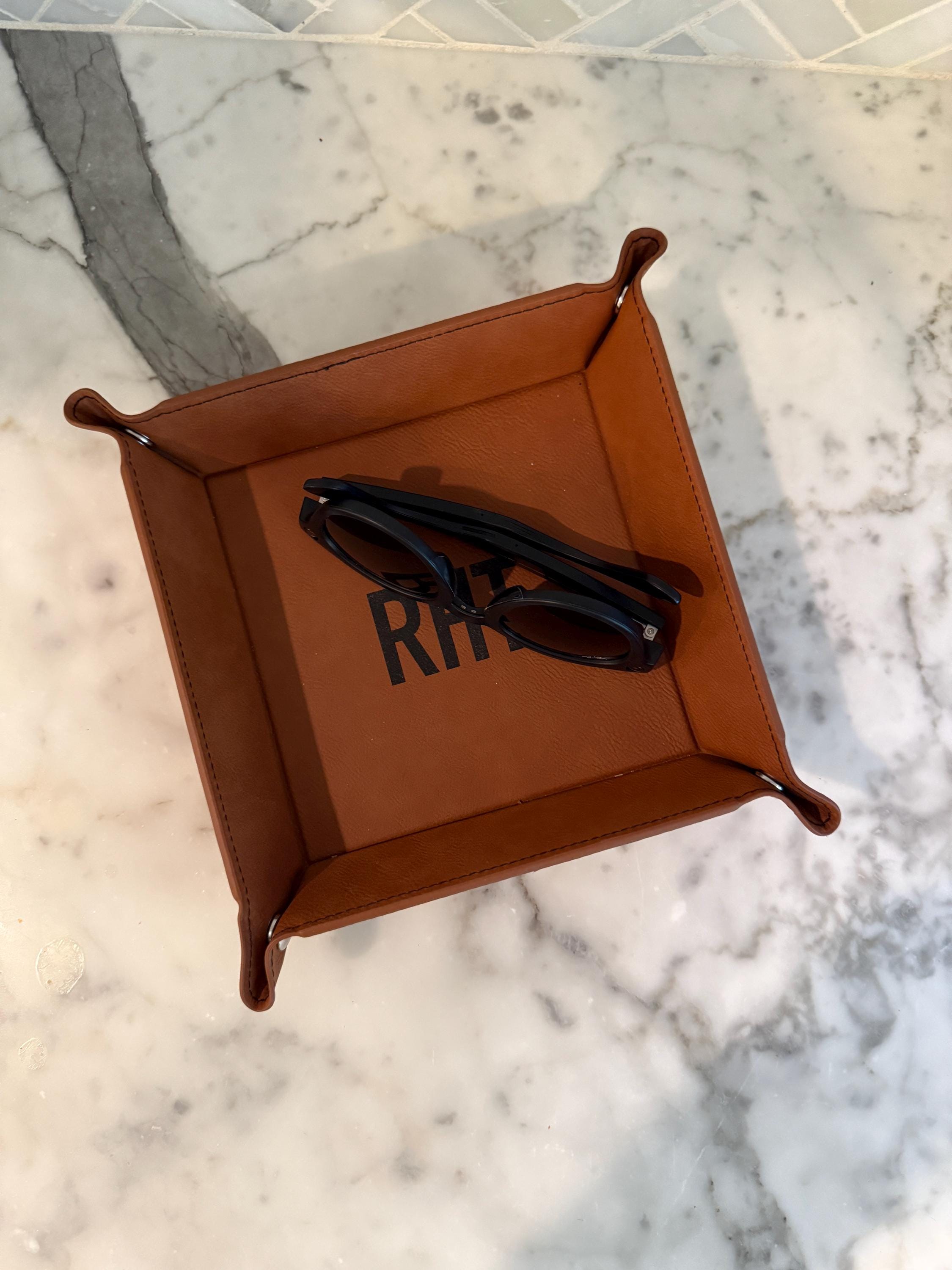 Personalized Leather Tray