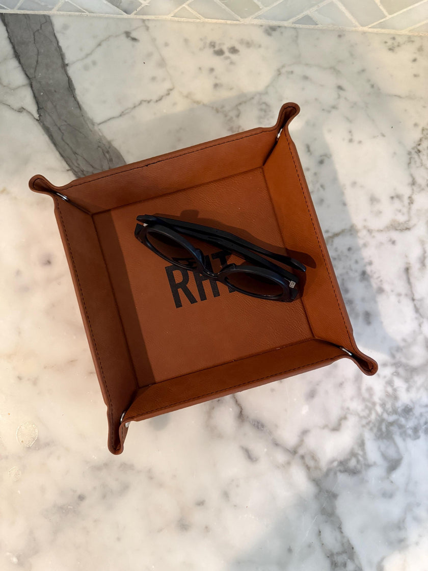 Personalized Leather Tray
