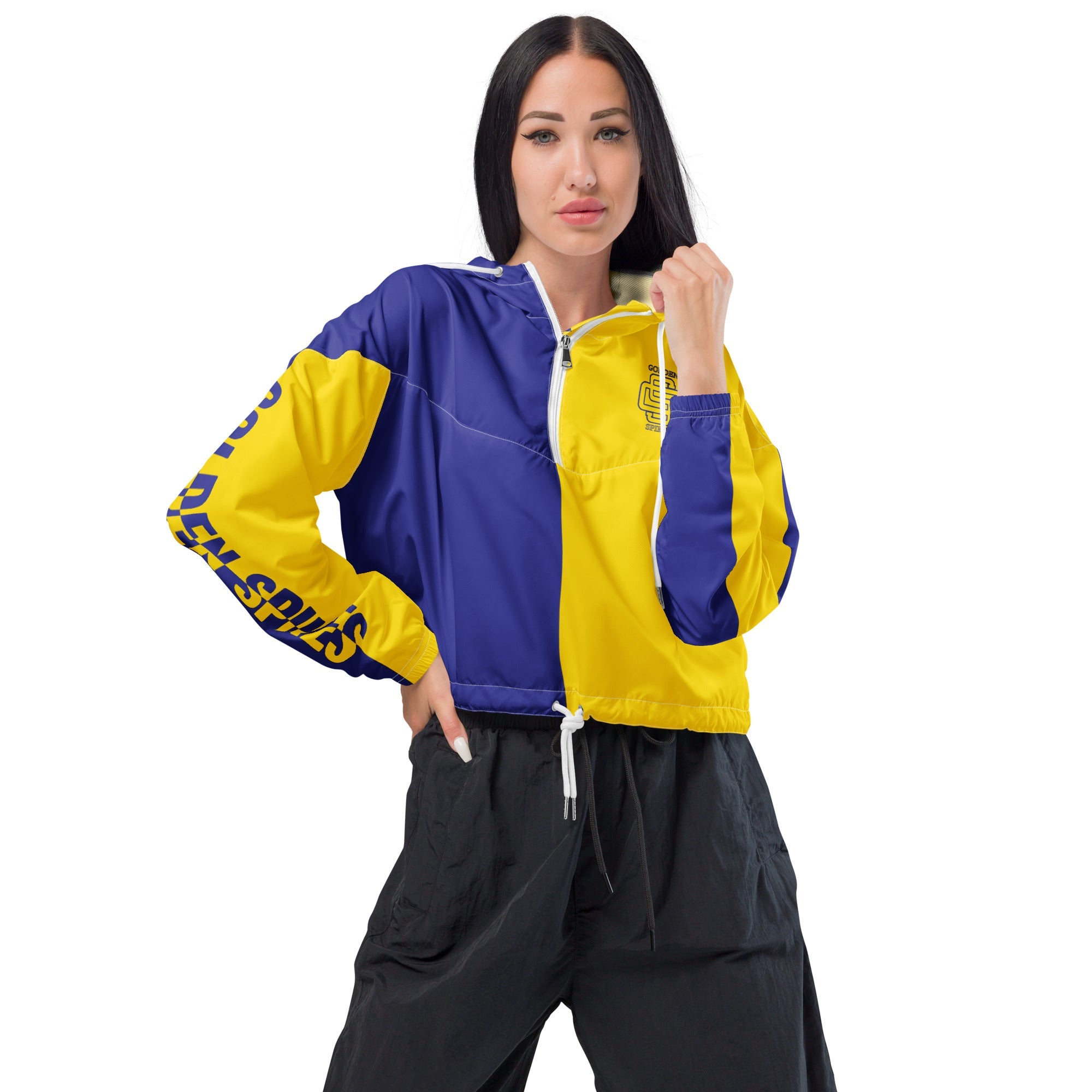 Golden Spikes Women’s Cropped Windbreaker