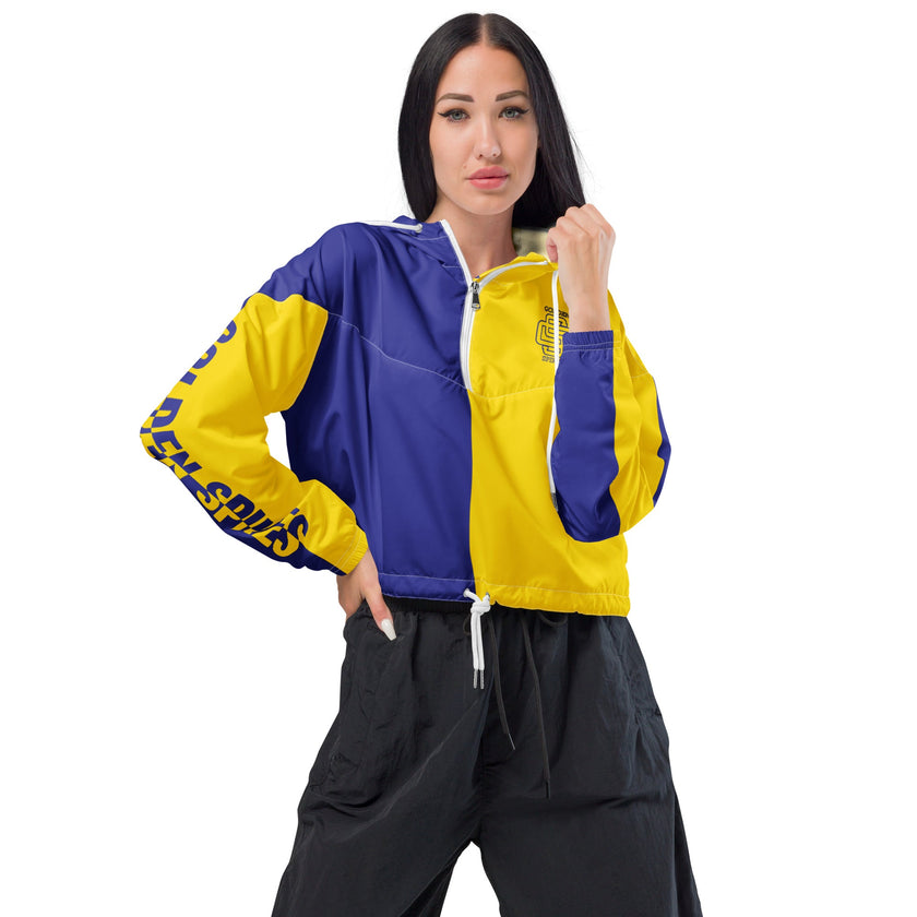 Golden Spikes Women’s Cropped Windbreaker