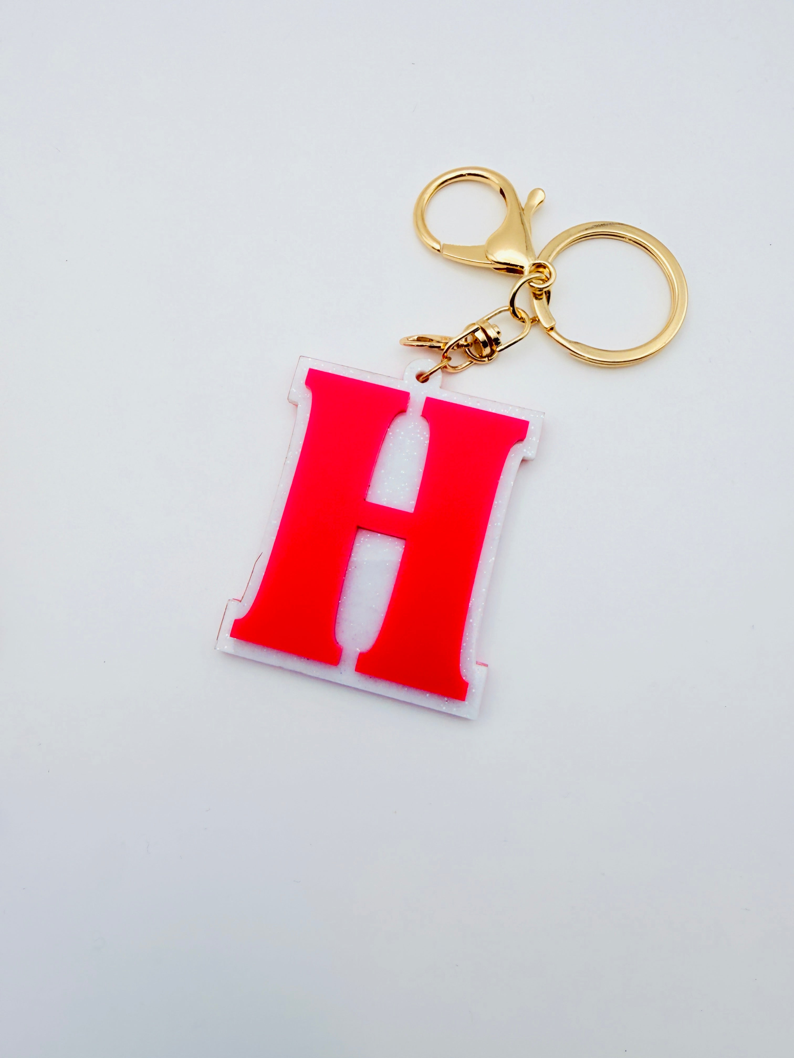 Initial Sparkle Keychain - Valentine's Edition