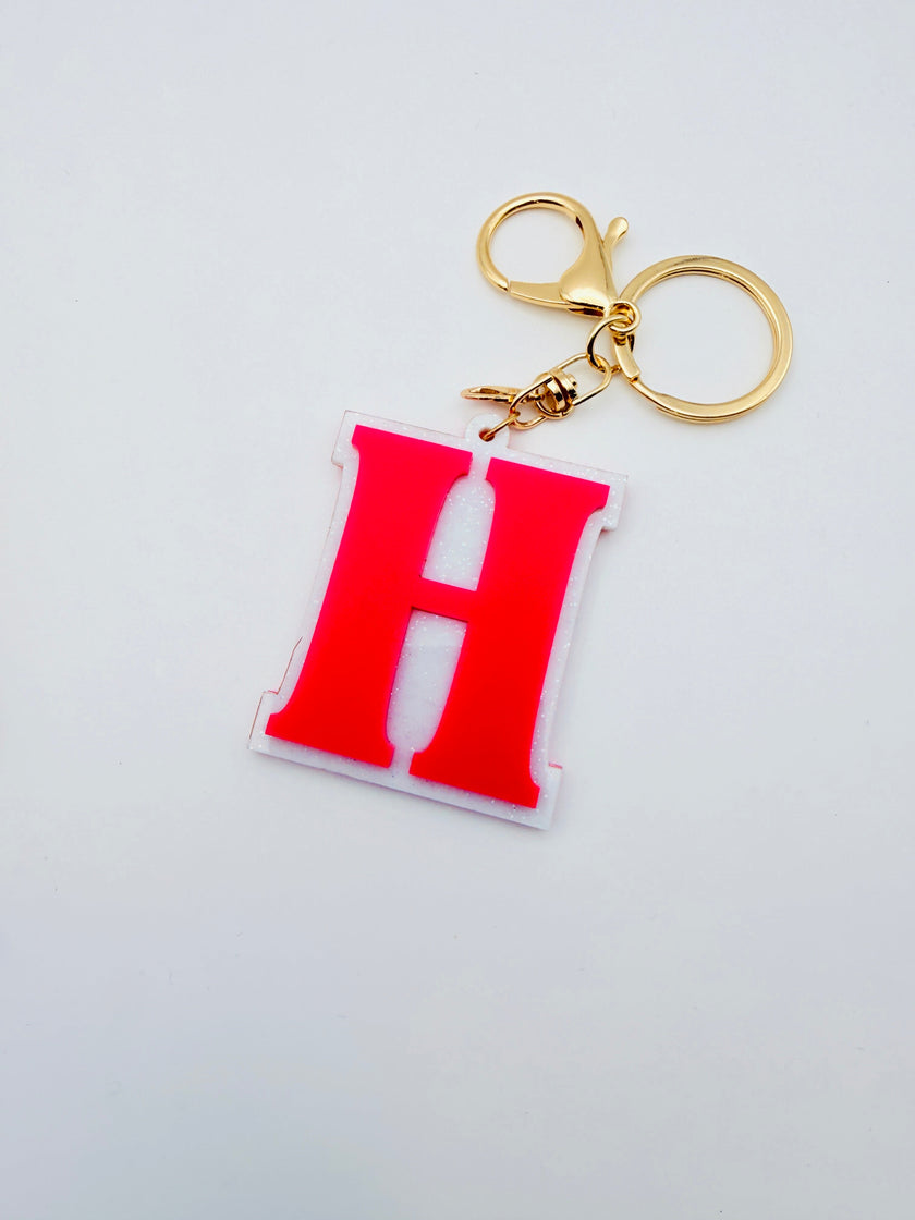 Initial Sparkle Keychain - Valentine's Edition