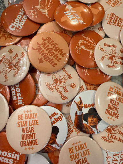 Burnt Orange Game Day Buttons