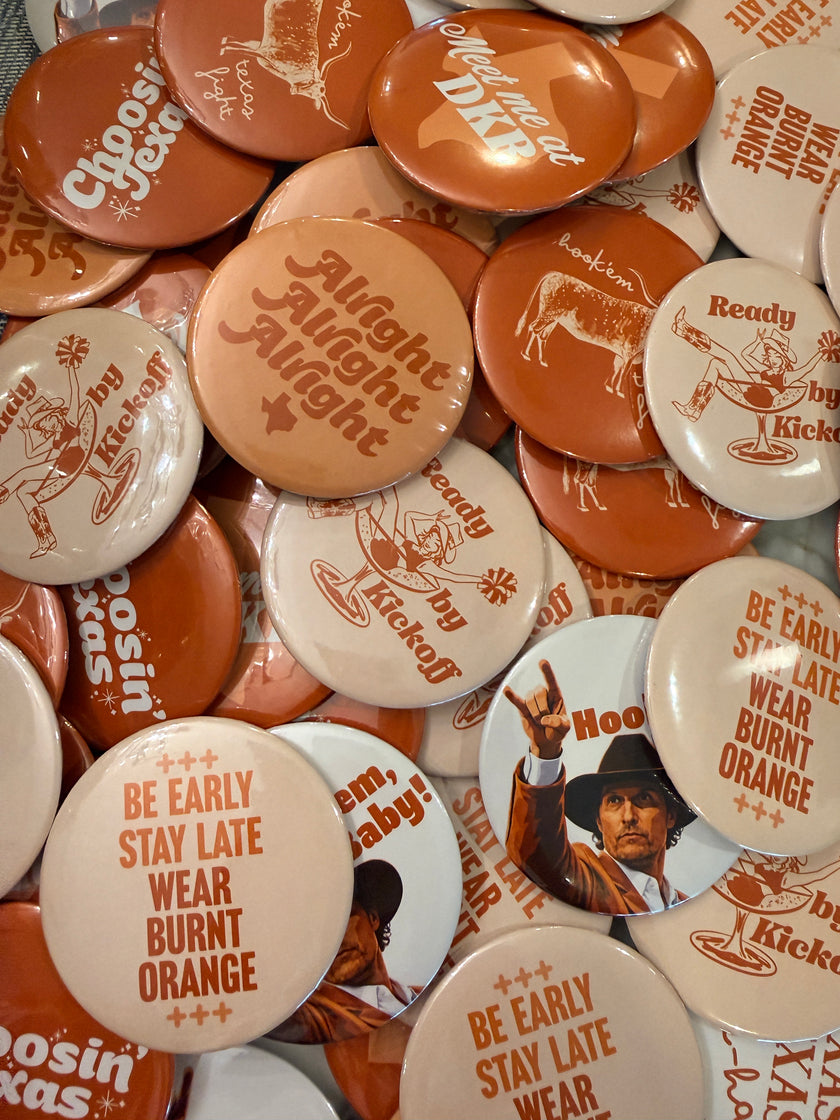 Burnt Orange Game Day Buttons