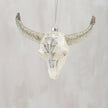Bull Skull Glass Ornament