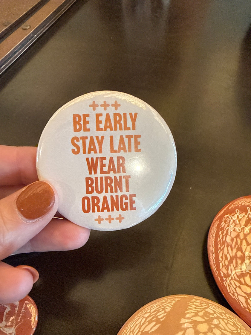 Burnt Orange Game Day Buttons