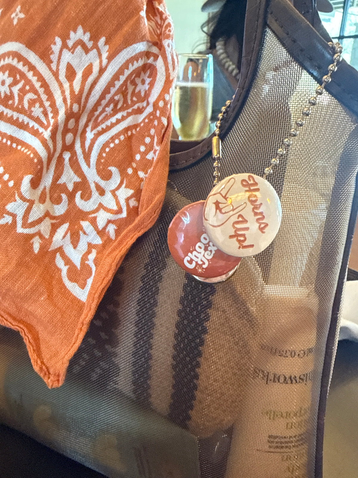Burnt Orange Game Day Buttons