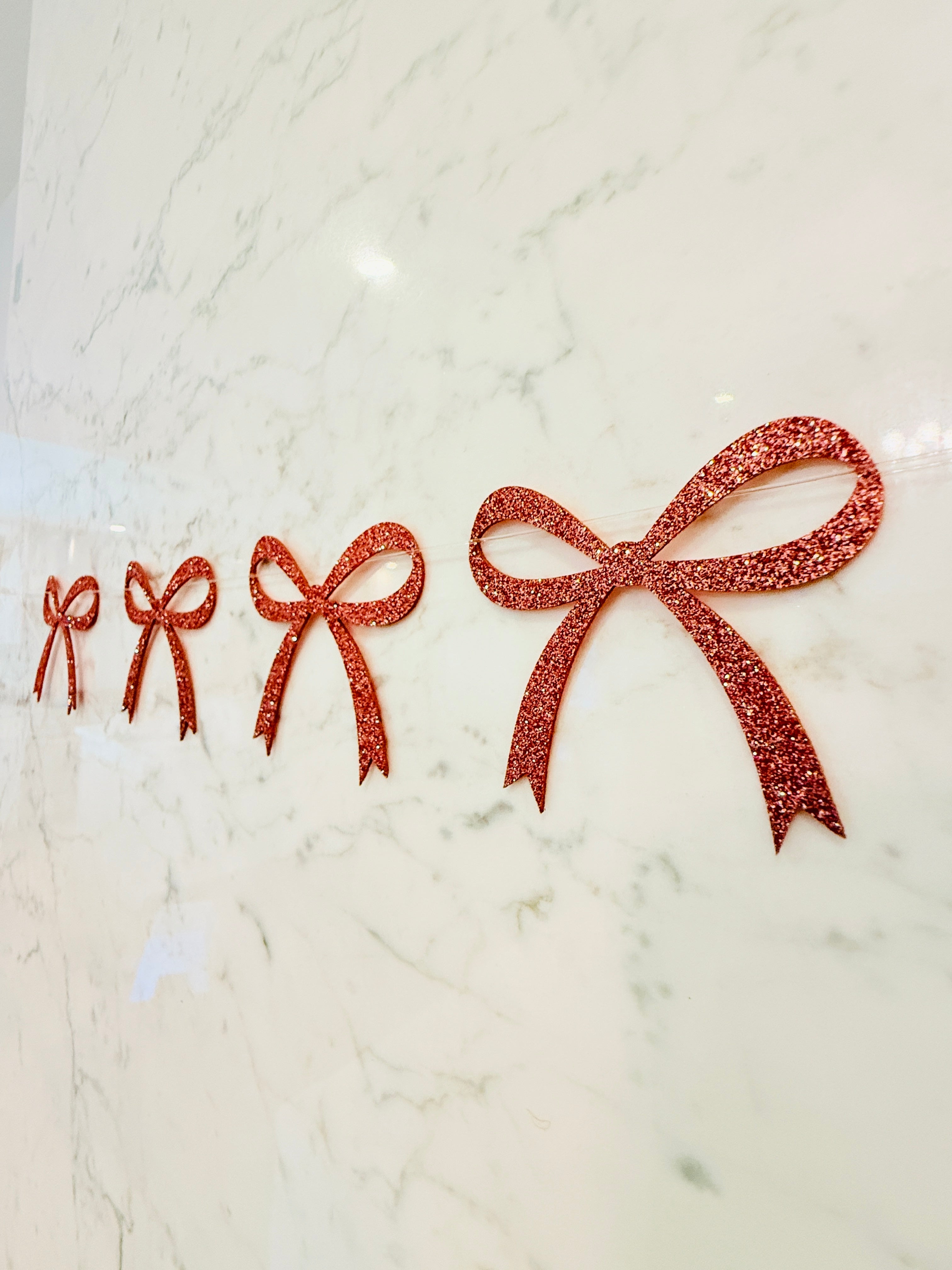 Glitter Bow Felt Garland