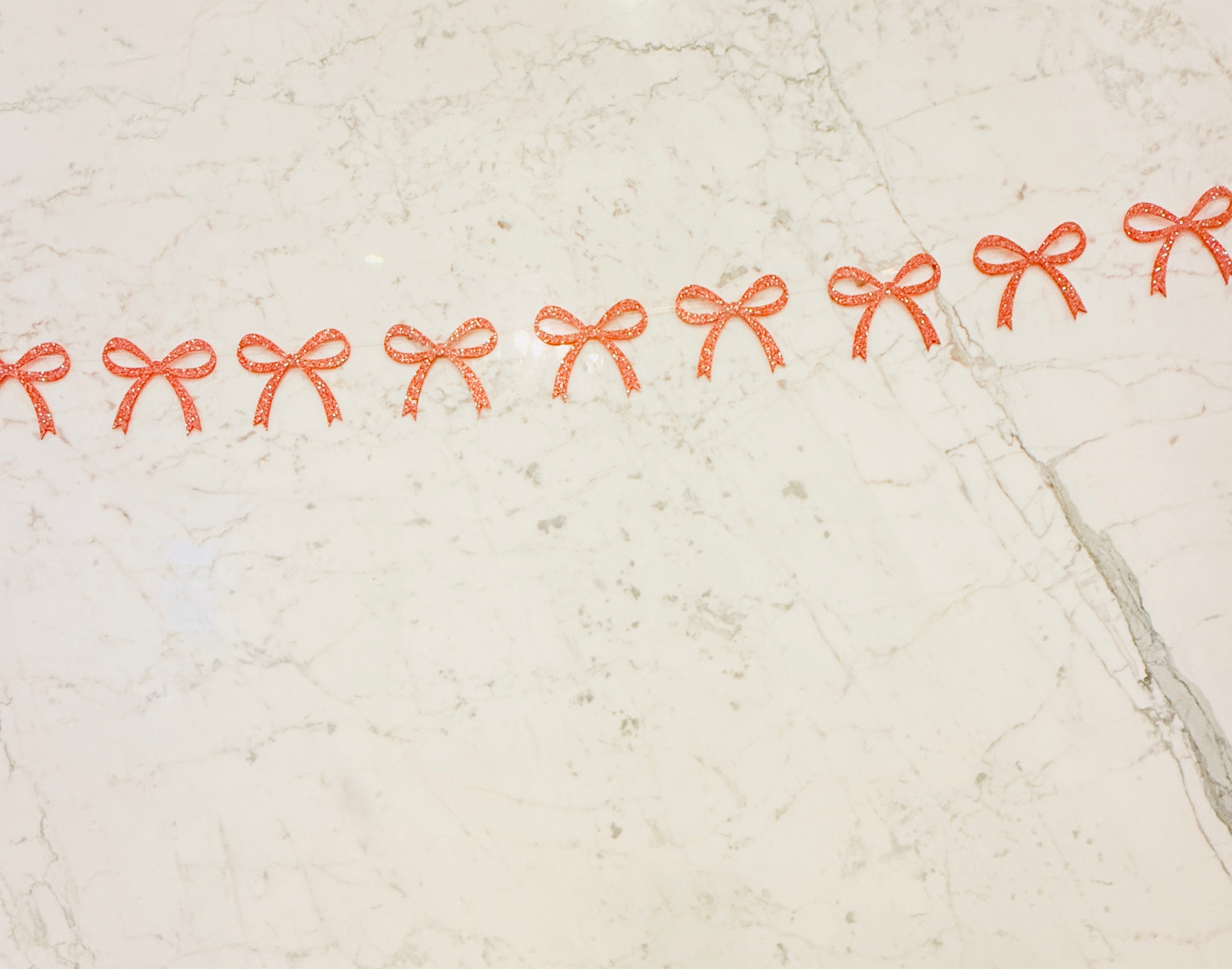 Glitter Bow Felt Garland