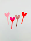 Pink Hearts Cupcake Toppers