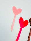 Pink Hearts Cupcake Toppers