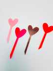 Pink Hearts Cupcake Toppers