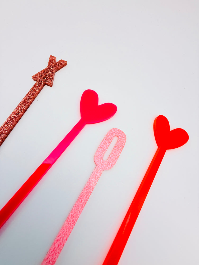XO Valentine Swizzle Sticks