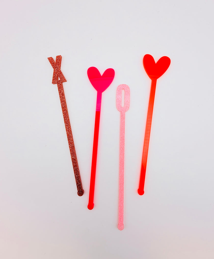 XO Valentine Swizzle Sticks