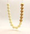 Big Beads Necklace - Gold and Cream