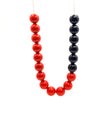 Big Beads Necklace - Red and Black