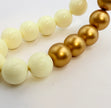Big Beads Necklace - Gold and Cream