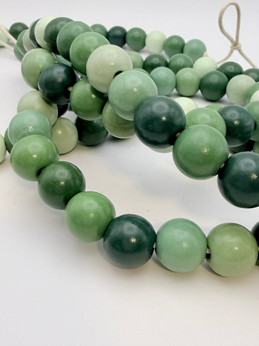 Pistachio Wooden Beaded Garland