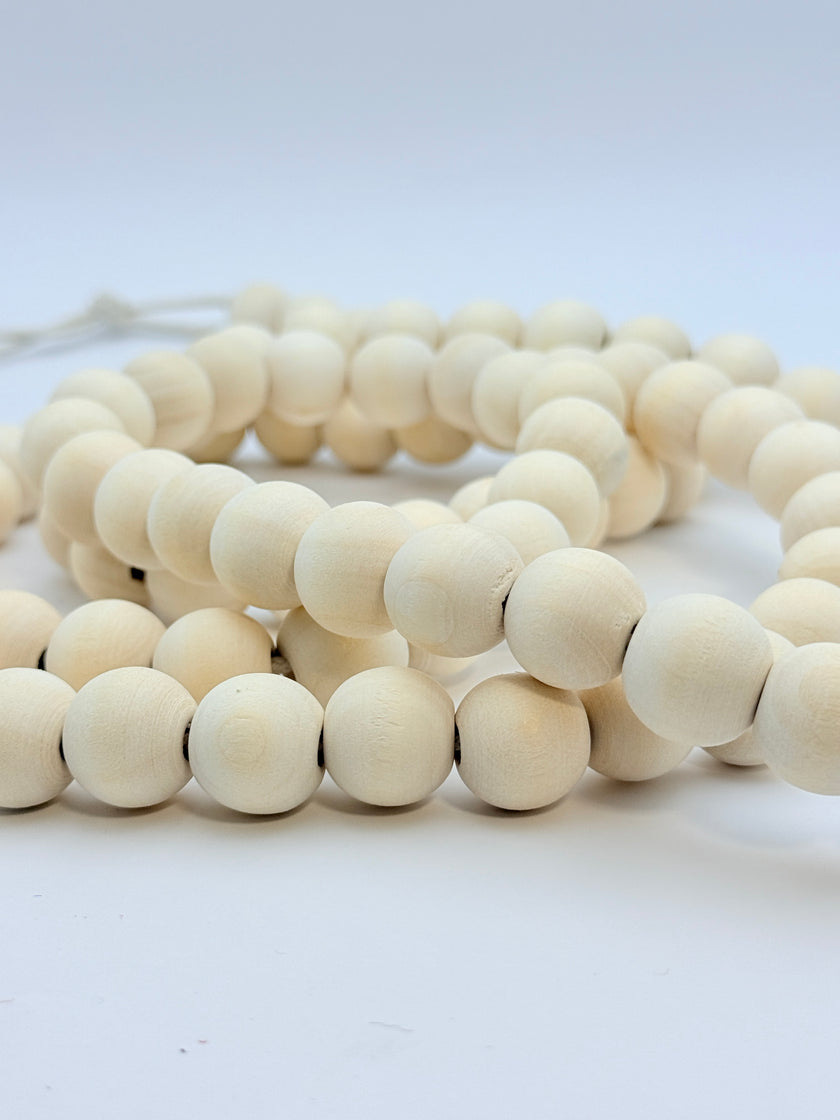 Natural Wooden Beaded Garland